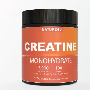 Nature4U Micronized Creatine Monohydrate Powder 500G