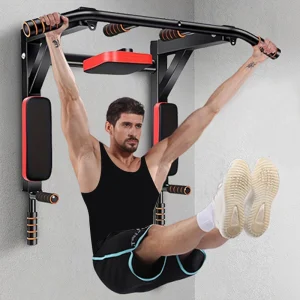 Wall-mounted pull-up bar, with upward pull-up bar