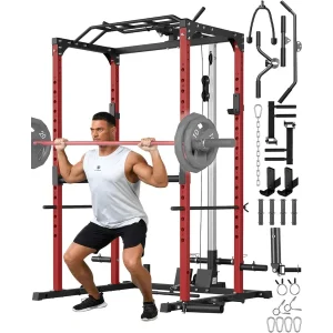 Power Racks for Home Gym with Pulley System