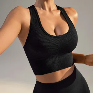 Seamless Sport Bras  Shockproof Ribbed