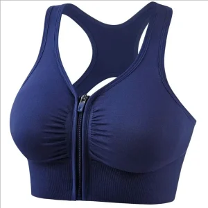 Women's sports bra front zipper design