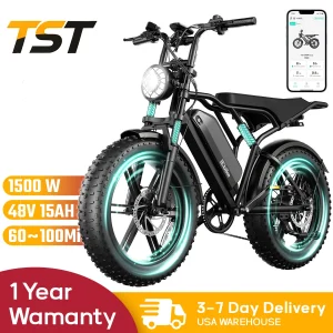 TST R002 1500W e-bike, 20" fat tires, for all terrains.